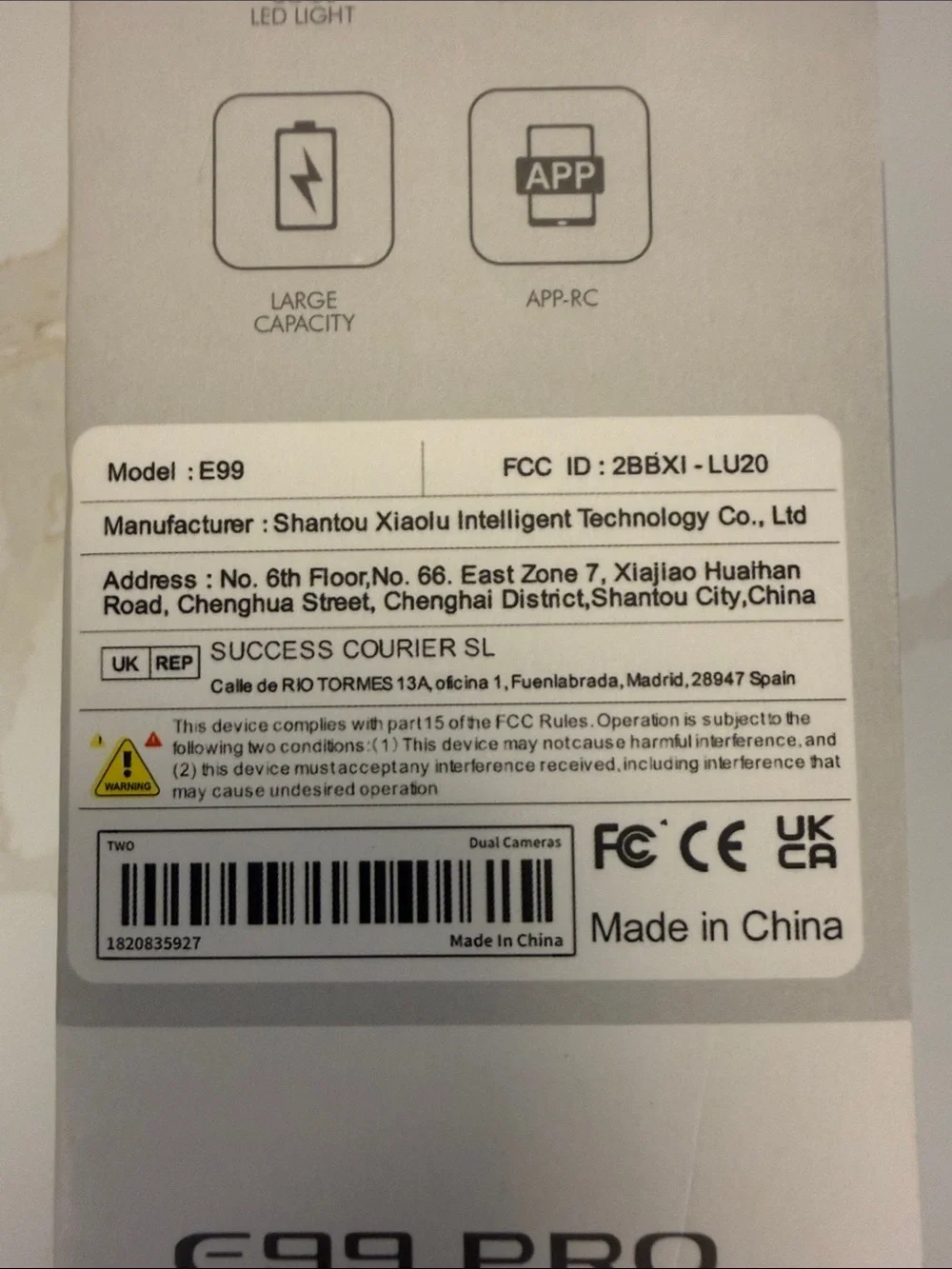 E99 Pro Foldable HD Camera Drone w Case New